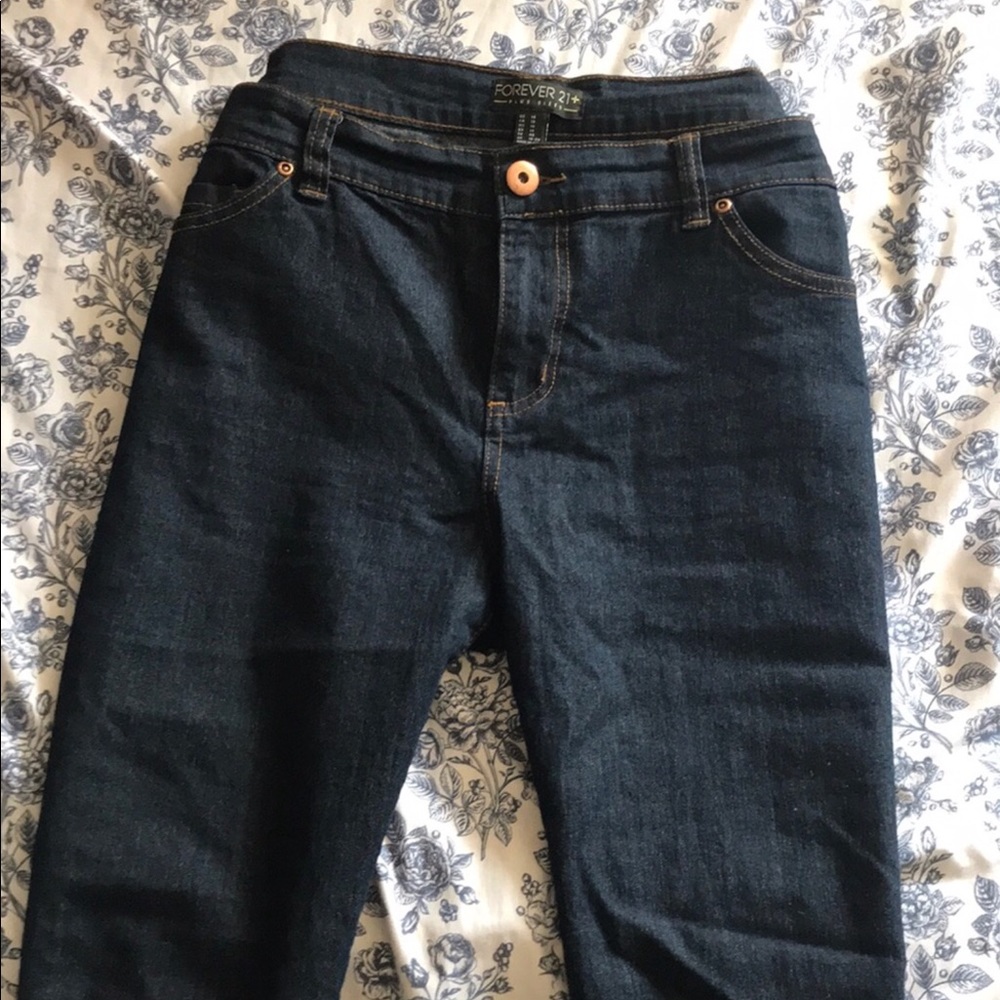 F21+ DENIM  |  Indigo Skinny Jeans